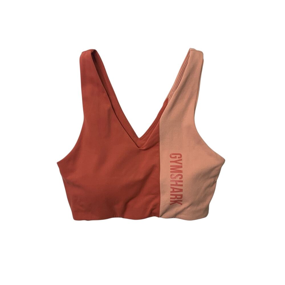 Gymshark Sports Bra Women XS Extra Small Duo V Neck Two Tone V Neck Padded